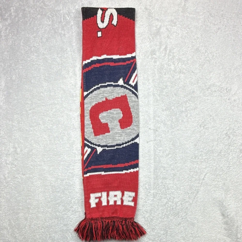 Ruffneck Scarves Chicago Fire vs Manchester United Soccer Scarf Red